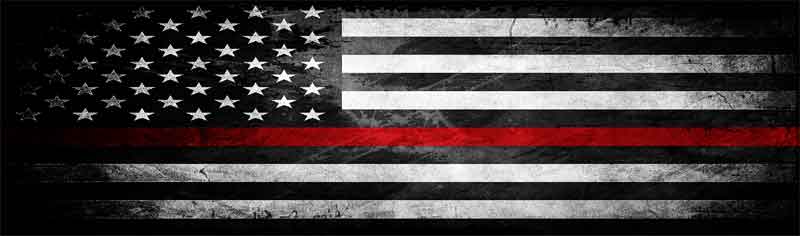 The Thin Red Line Honor Firefighters Flag Rear Window Graphic