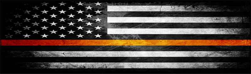 The Thin Orange Line American Flag, Honor Search and Rescue Rear Window Graphic