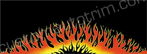 Red Flames Rear Window Graphic