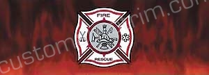 Fire Rescue Rear Window Graphic