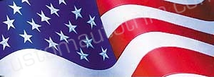 Waving American Flag Rear Window Graphic
