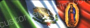 Mexican Flag with Our Lady of Guadalupe Rear Window Graphic