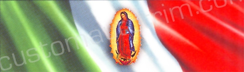 Our Lady of Guadalupe with Mexican Flag Rear Window Graphic